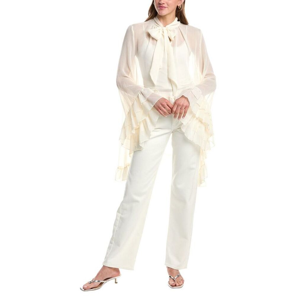 Colette Rose Womens  High-Low Top, White